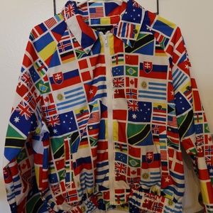 HIP HOP STYLE JACKET/Windbreaker Global Flags